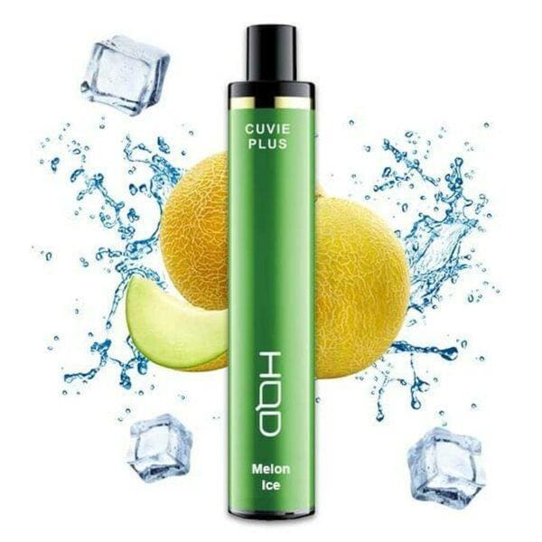 Green HQD Cuvie Plus 1200 disposable vape in Melon Ice flavour